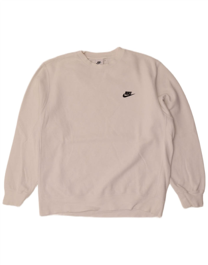 Nike Sweat-shirt pour homme en coton blanc Taille L