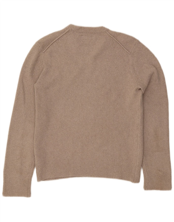 ALL SAINTS Pull col rond homme petit coton beige