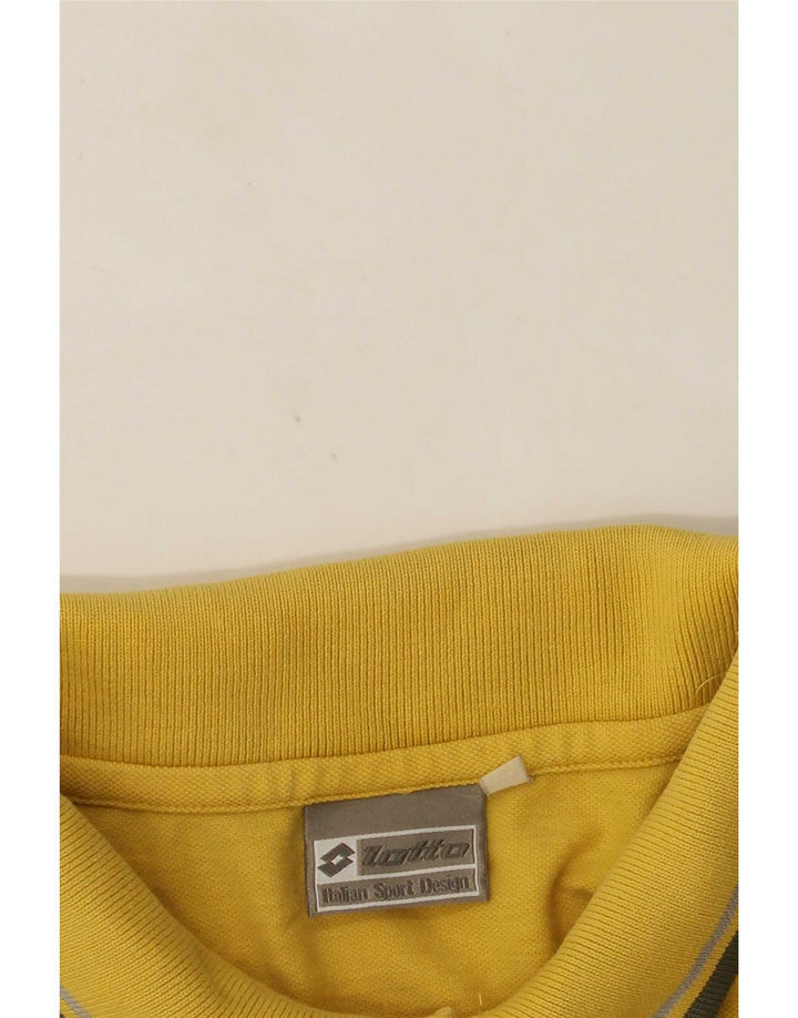 Lotto Polo Homme Rayé Jaune Moyen