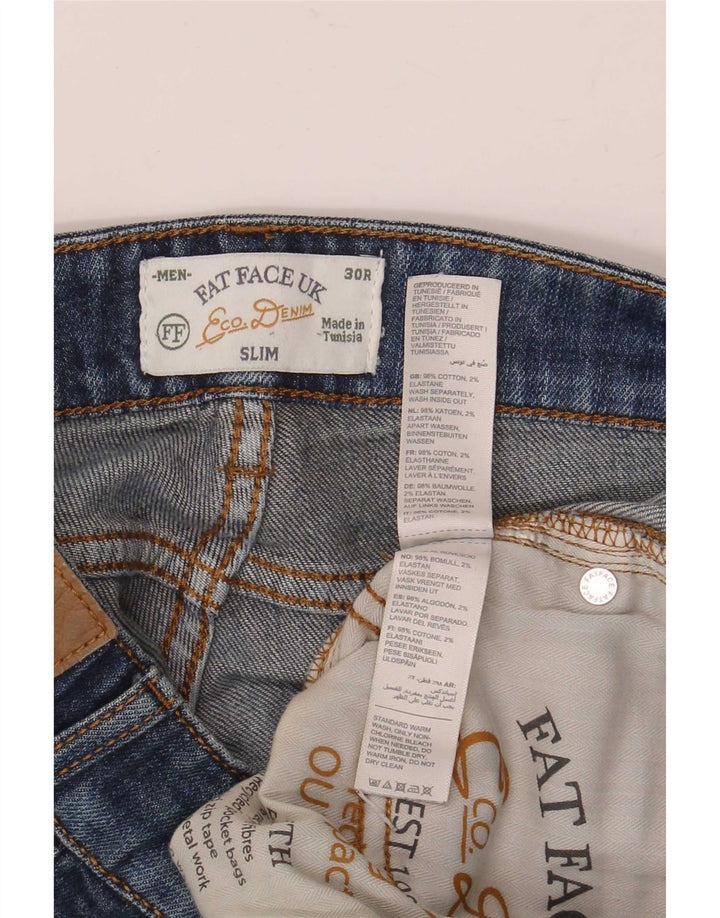 Fat Face Jean Slim Homme W30 L32 Bleu Coton