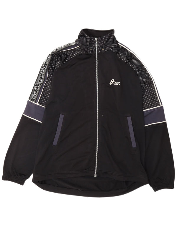 Asics Veste de survêtement coupe régulière pour homme XL Noir Colorblock