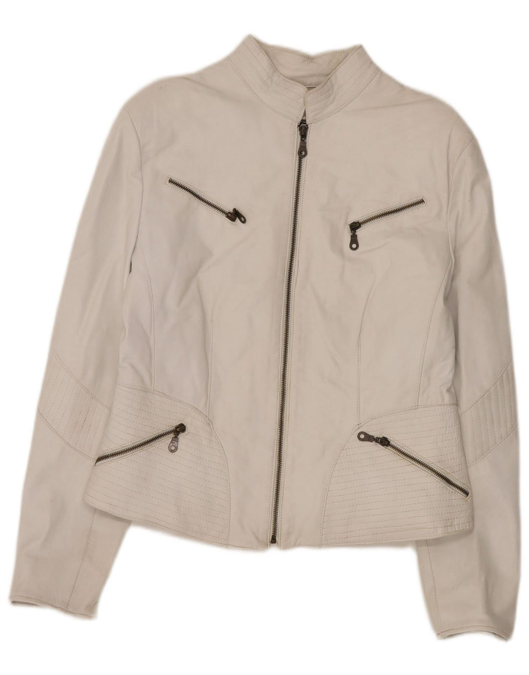 Schegge Veste de course en cuir pour femme IT 52 2XL Blanc