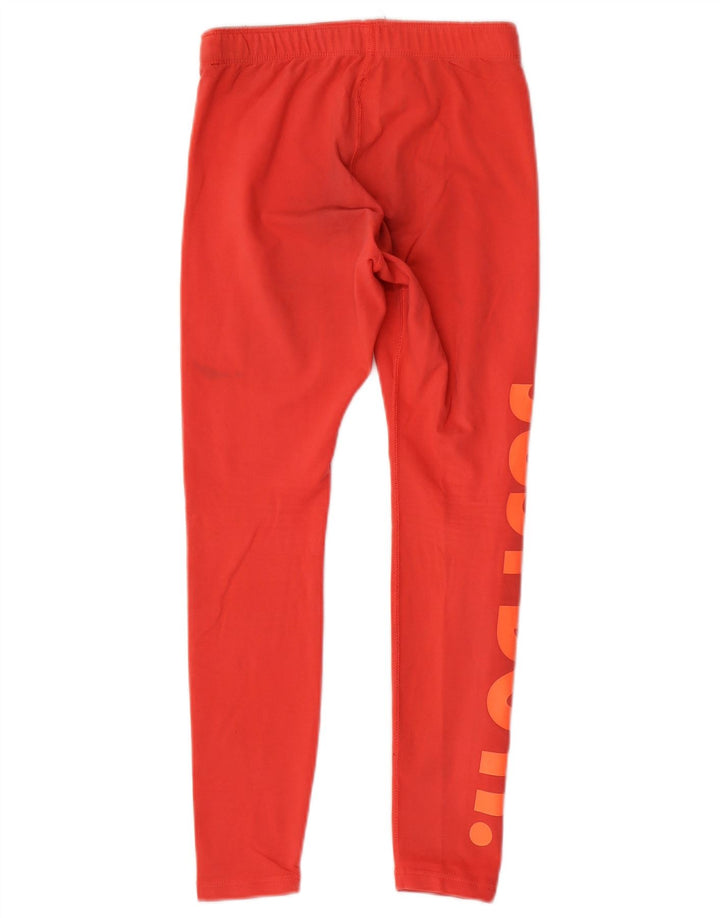 Leggings graphiques Nike pour femmes UK 14 coton rouge moyen