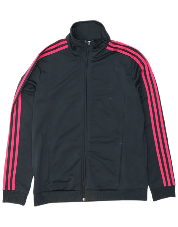 Adidas Veste de survêtement pour femme UK 12/14 Bleu marine moyen Polyester