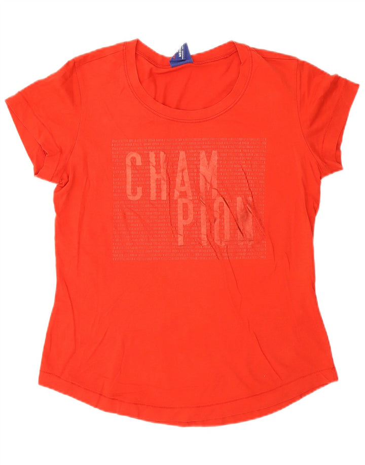 Champion T-shirt graphique pour femme UK 14 Rouge moyen