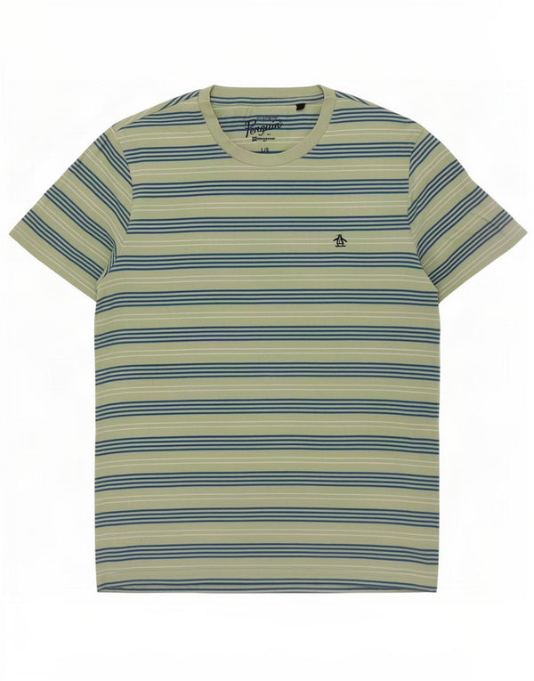 Penguin T-Shirt Homme Haut Large Rayé Vert