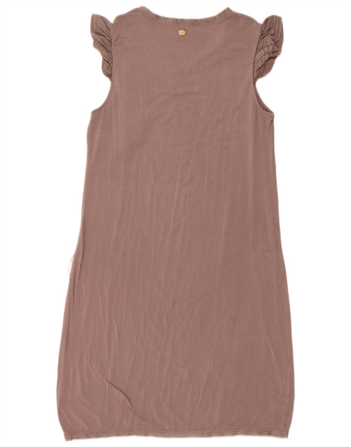 Liu Jo Robe droite sans manches pour femme IT 46 Large Marron Modal