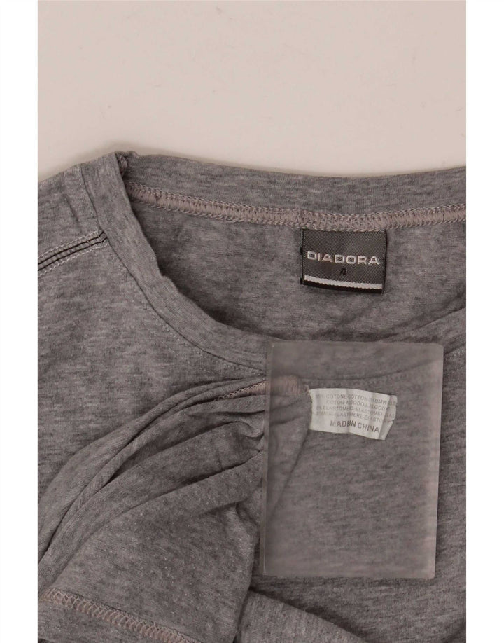Diadora T-Shirt Gris Moyen Coton Moucheté Homme