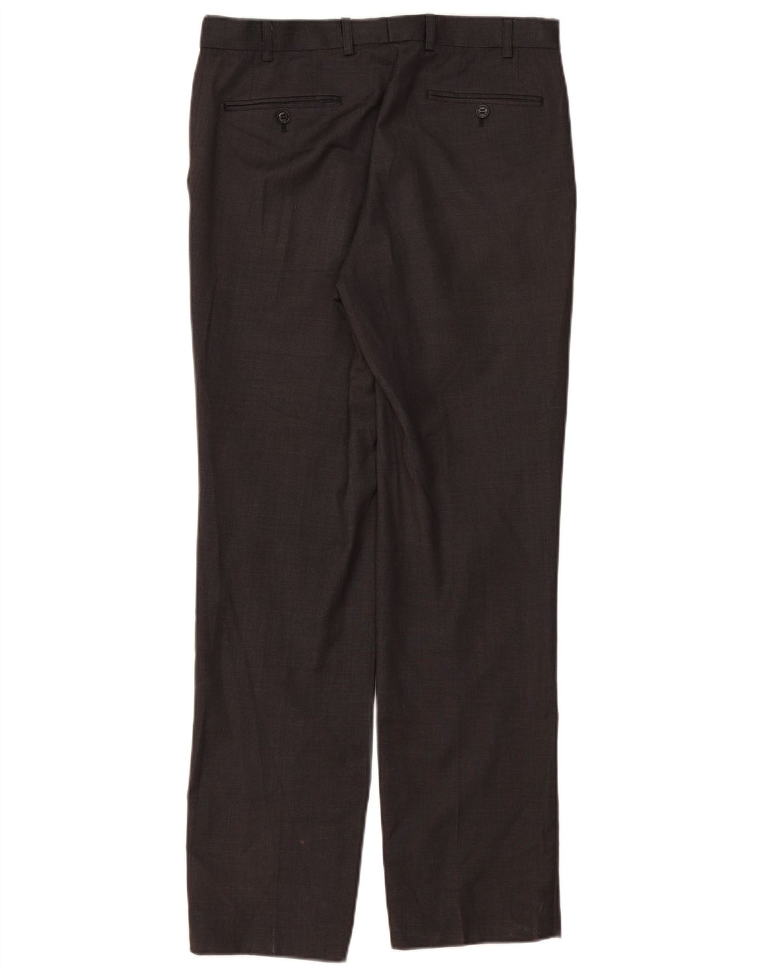 Marks & Spencer Pantalon de Costume Droit Homme W32 L33 Gris Laine