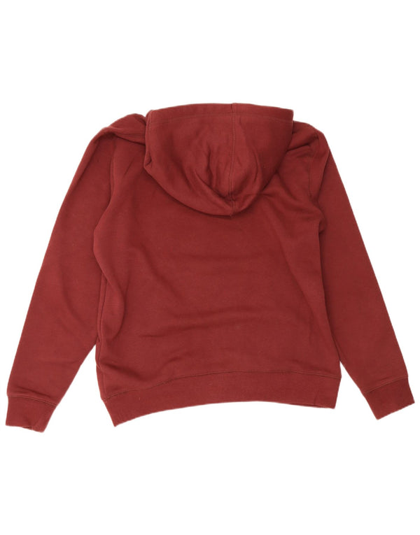 Jack Wills Pull à capuche graphique pour homme en coton bordeaux moyen