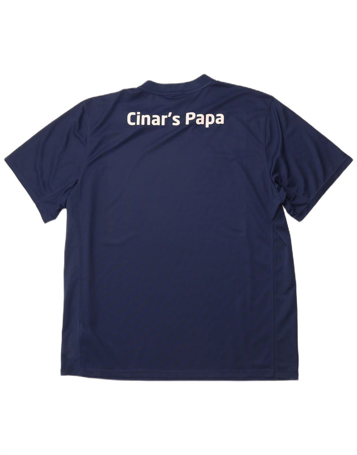 NIKE T-shirt graphique Dri Fit pour homme 2XL Bleu marine Polyester