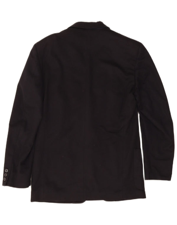 Trussardi Jeans Veste Blazer 2 Boutons Homme IT 46 Small Noir