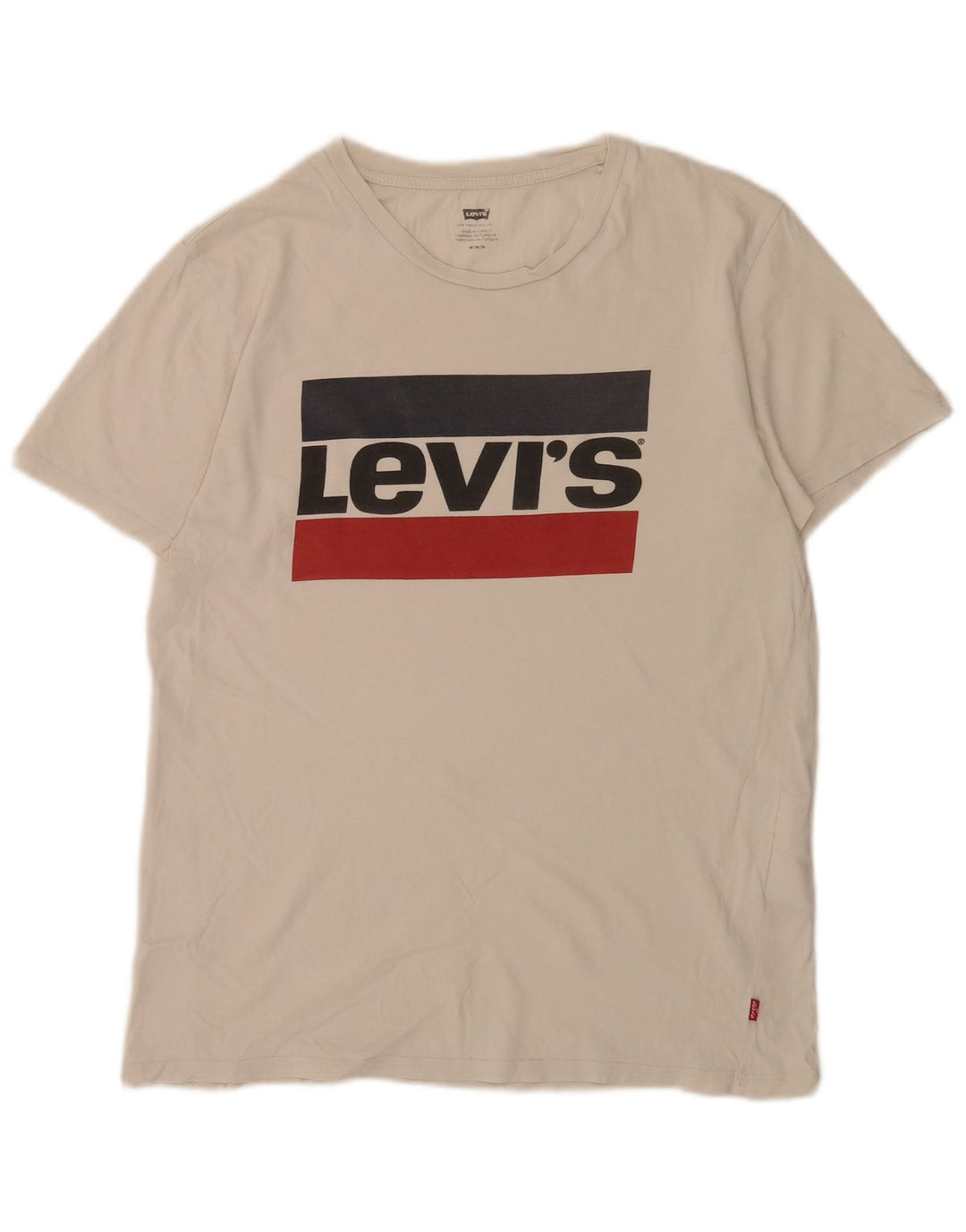 Levi's Tee-Shirt Graphique Homme Blanc Moyen Coton Colorblock