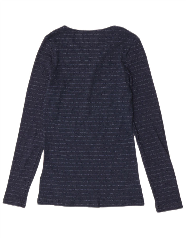 Marks & Spencer Haut à manches longues pour femme UK 8 Small Bleu marine rayé