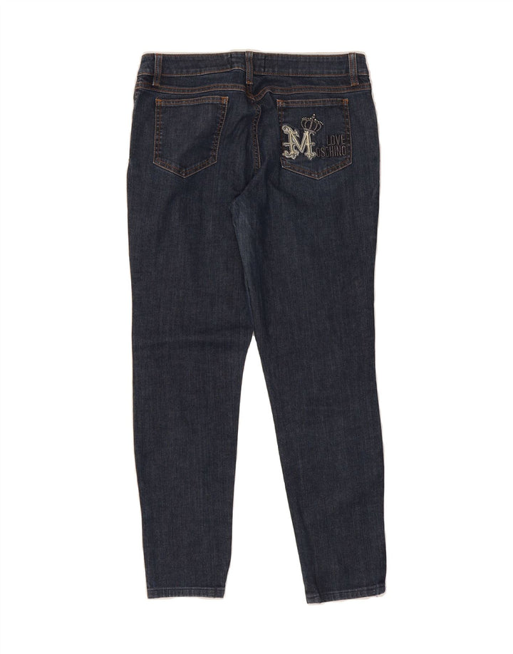 MOSCHINO Womens Crop Slim Jeans W30 L27 Blue Cotton Vintage Moschino and Second-Hand Moschino from Messina Hembry 