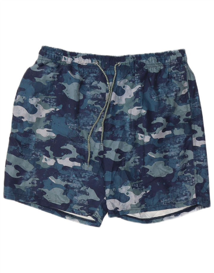 Mountain Warehouse Short de bain pour homme en polyester camouflage bleu Taille L