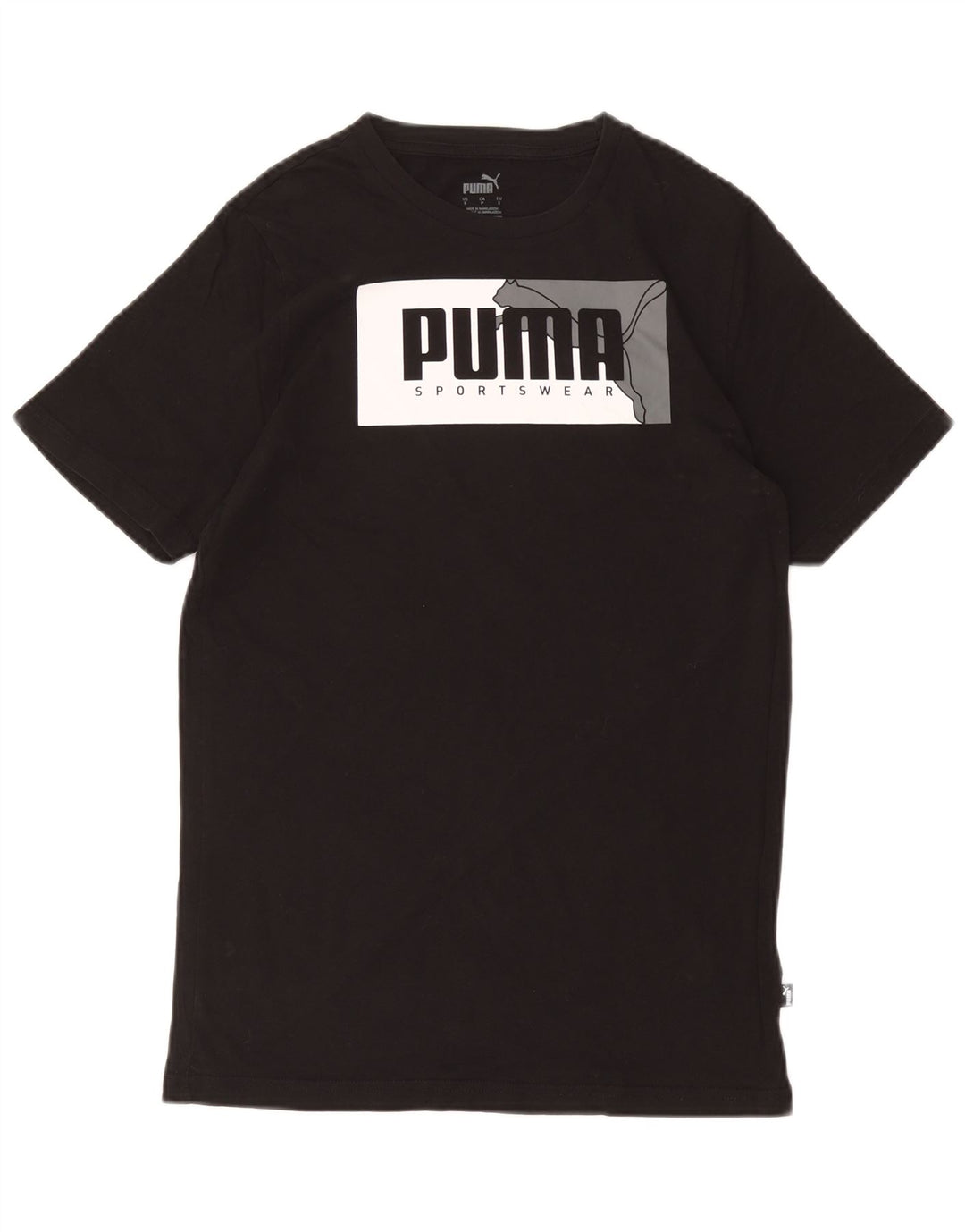 PUMA T-shirt graphique pour hommes, petit, noir, coton