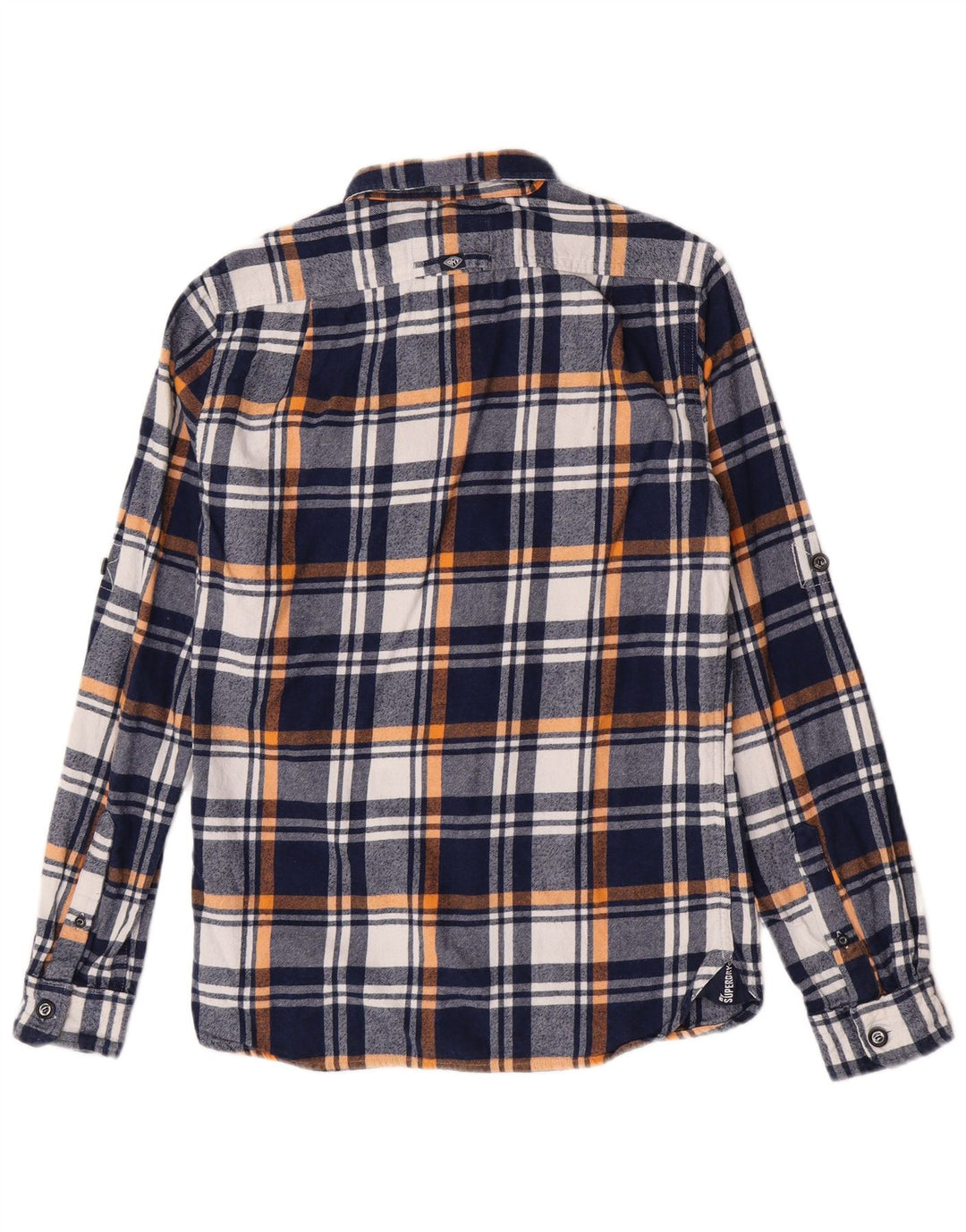 Superdry Chemise Flanelle Homme Bleu Marine Moyen Carreaux Coton