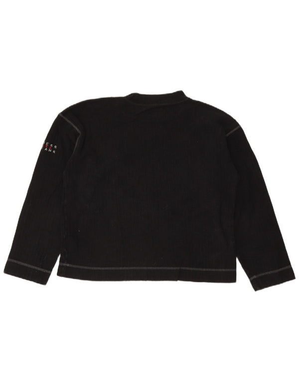 Guess Haut à manches longues pour femme UK 44 Coton noir moyen