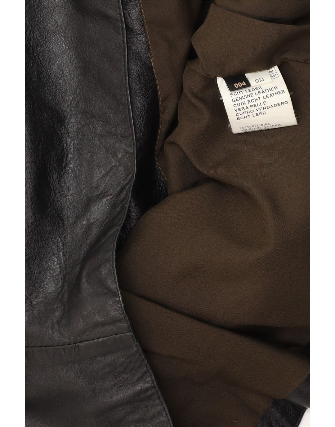 VINTAGE Gilet en cuir homme cuir noir moyen