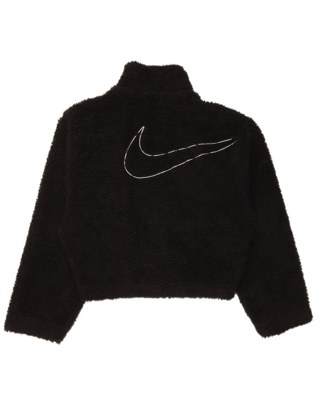 Nike Veste polaire surdimensionnée graphique pour femme UK 6 XS Noir Polyester