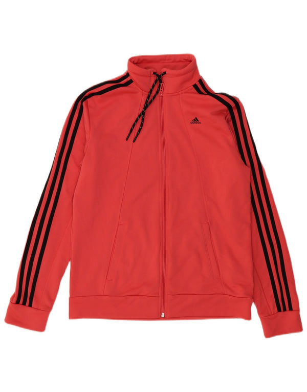 Adidas Climalite Survêtement Top Veste UK 16/18 Large Rouge Polyester