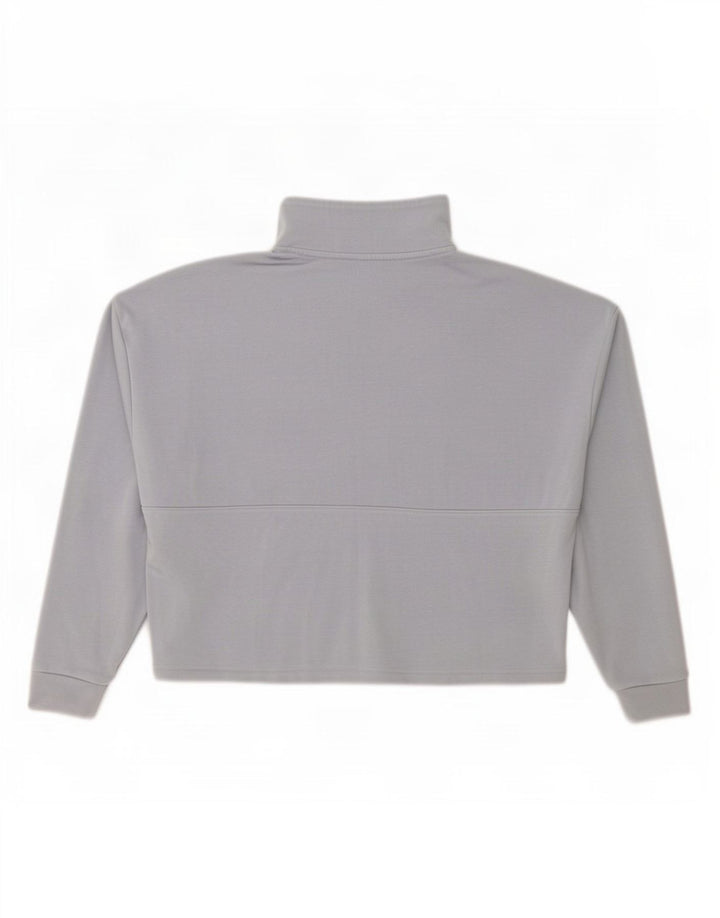 Under Armour Sweat-shirt surdimensionné à col zippé pour femme UK 10 Petit Gris