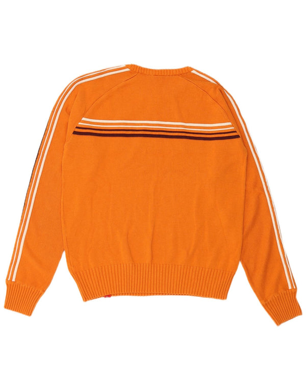 S.Oliver Pull col bateau pour femme UK 18 XL Coton rayé orange