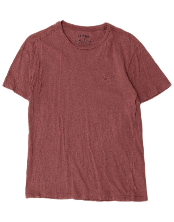 FAT FACE T-Shirt Homme Haut Petit Coton Bordeaux