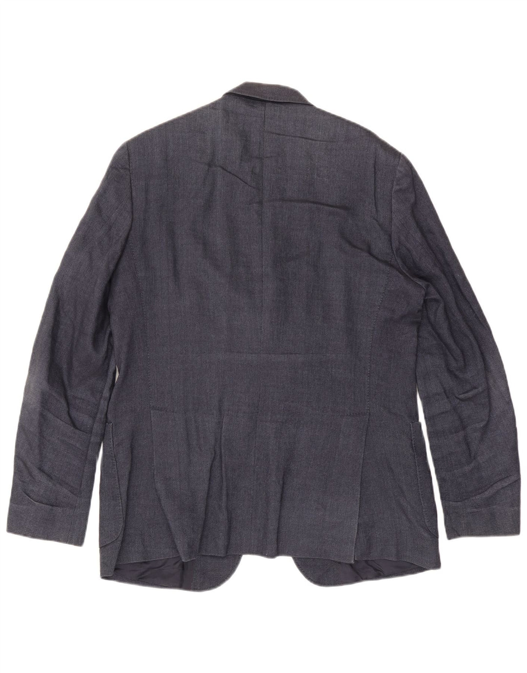 MASSIMO DUTTI Veste Blazer 3 Boutons Homme EU 54 XL Bleu Marine Laine