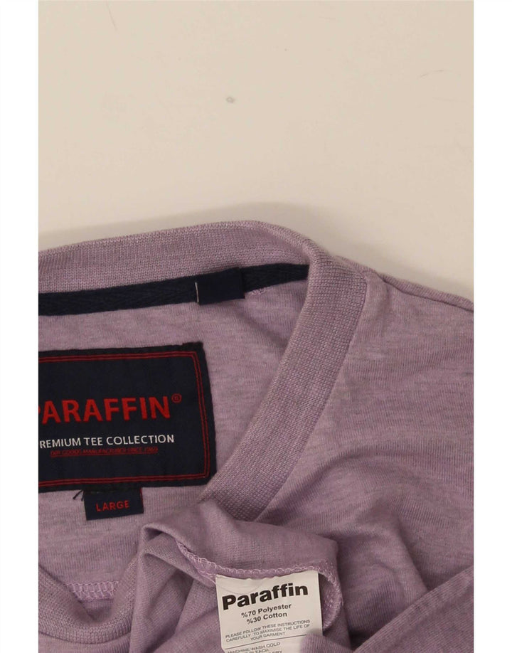 Paraffine T-Shirt Homme Haut Large Violet Polyester
