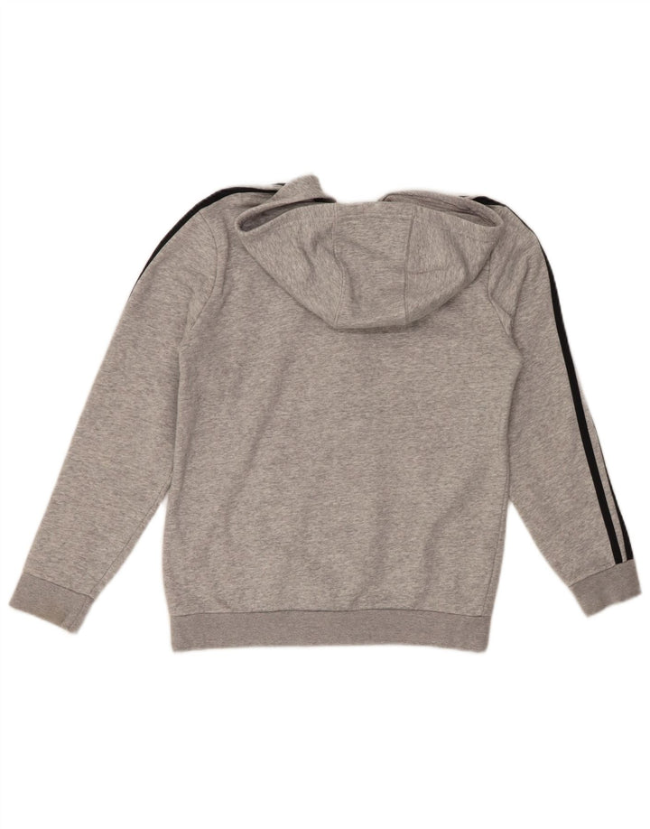 ADIDAS Pull à capuche zippé garçon 11-12 ans Gris Moucheté Coton