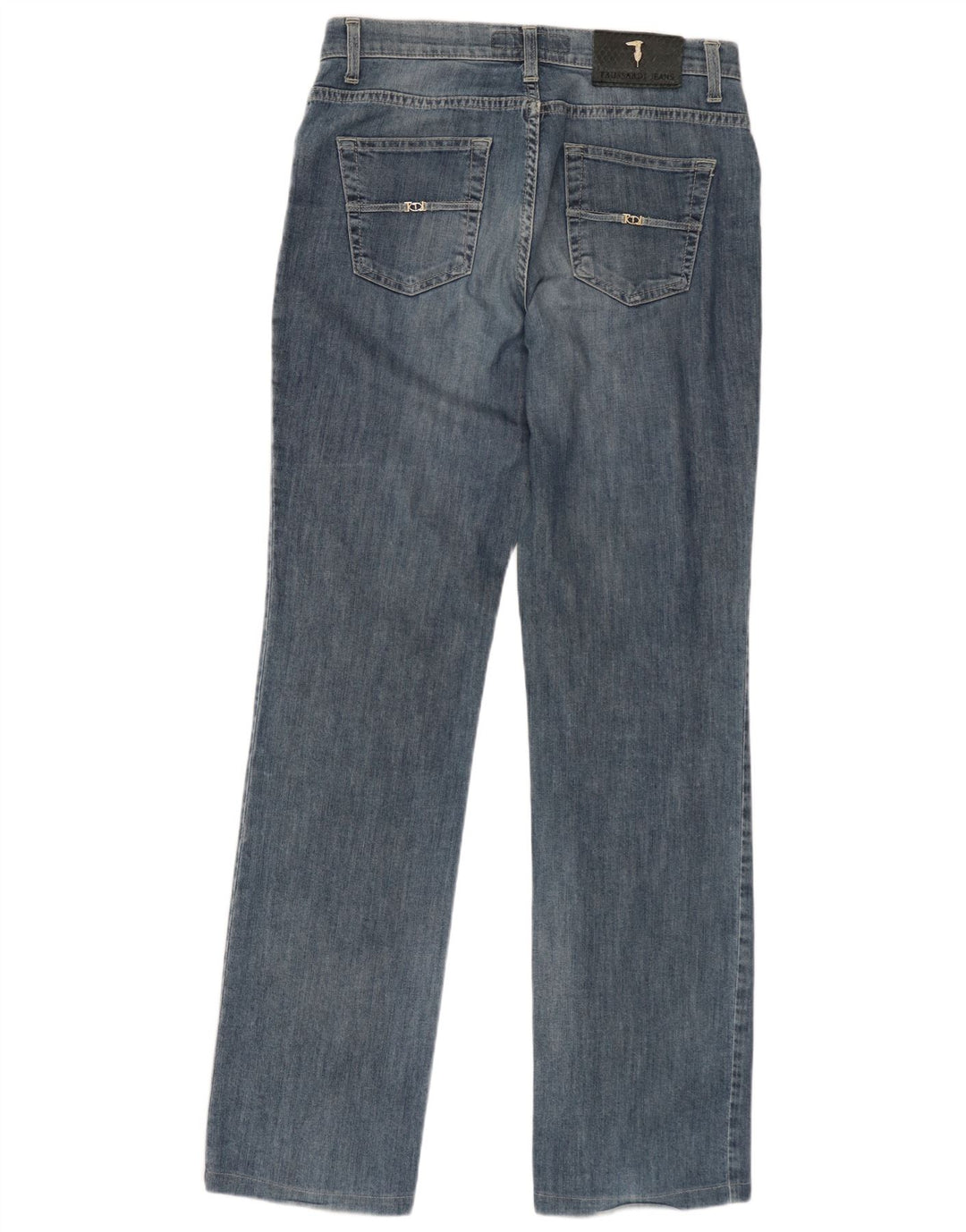 TRUSSARDI Jean Droit Femme W26 L30 Bleu Coton