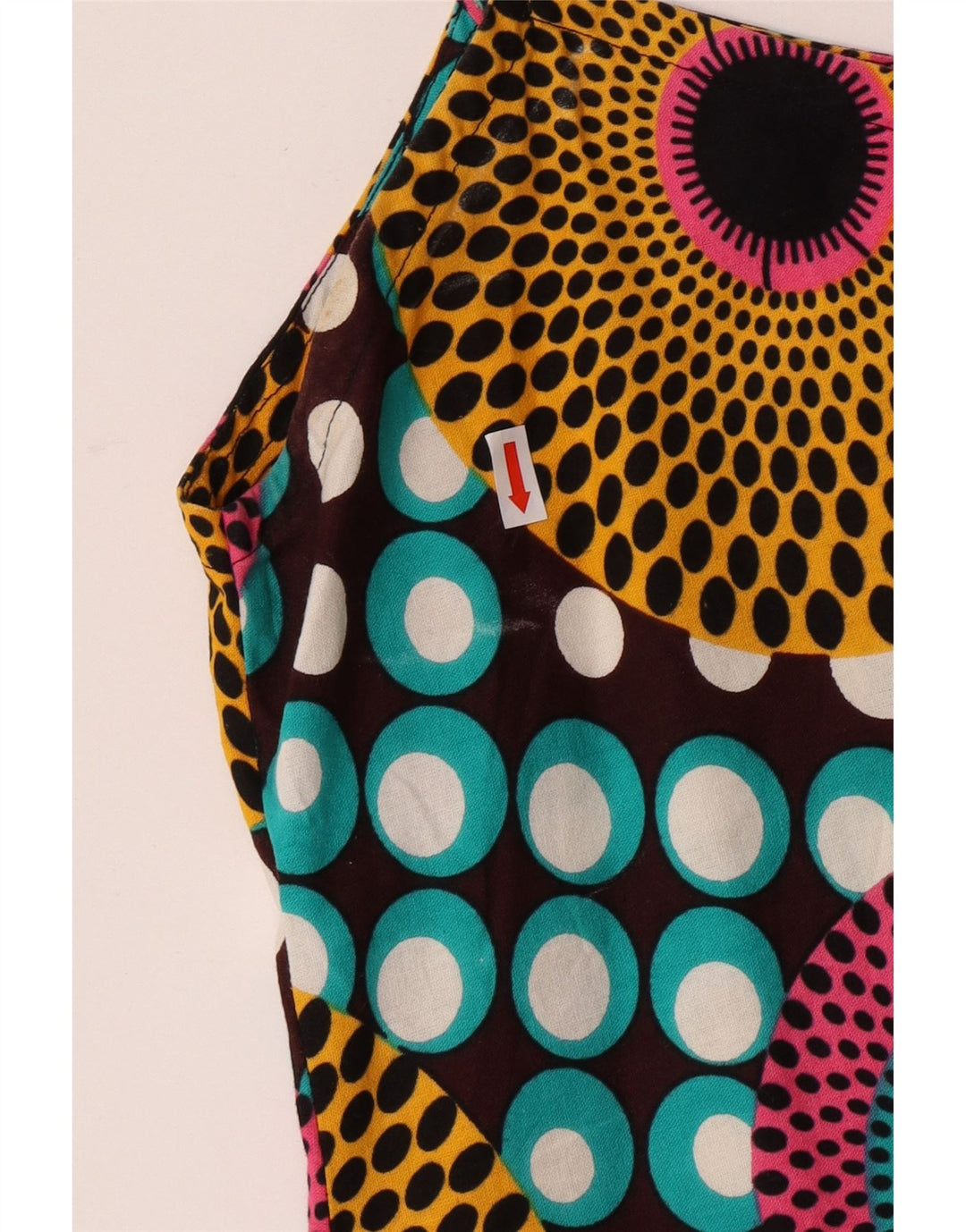 vintage Womens Sundress UK 8 Petit Géométrique Multicolore