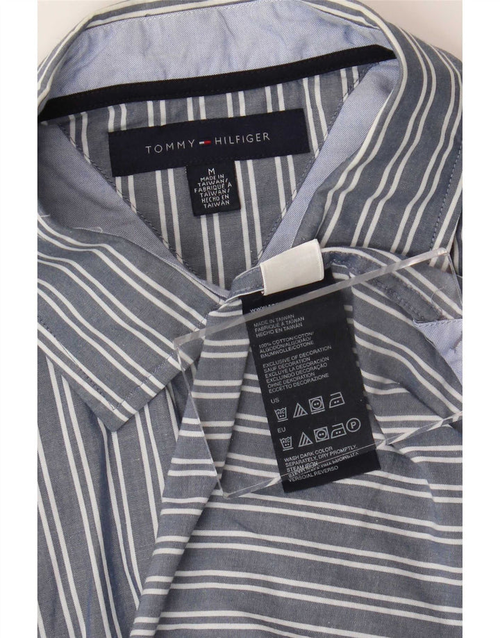 Tommy Hilfiger Chemise Homme Bleu Moyen Rayé Coton