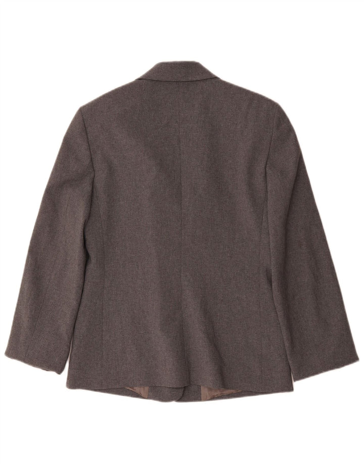 Benetton Veste Blazer 3 Boutons Femme IT 44 Gris Moyen Polyester