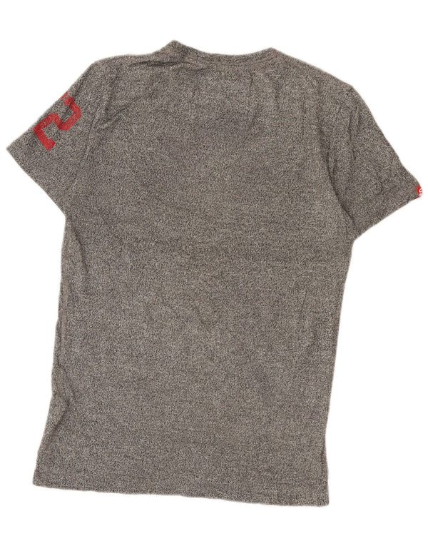 Superdry T-Shirt Graphique Homme Petit Gris Moucheté Coton Sports