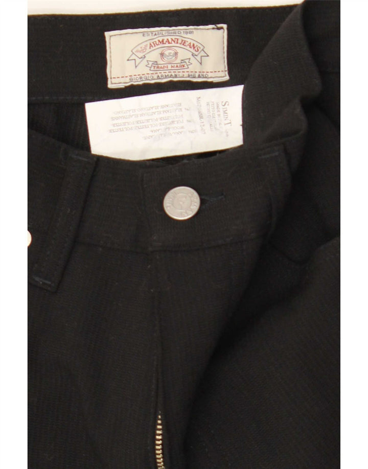 Pantalon décontracté slim femme Armani W31 L31 laine noire