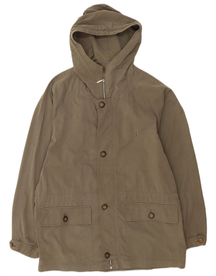 Belfe Parka à capuche pour homme IT 52 XL Kaki Coton
