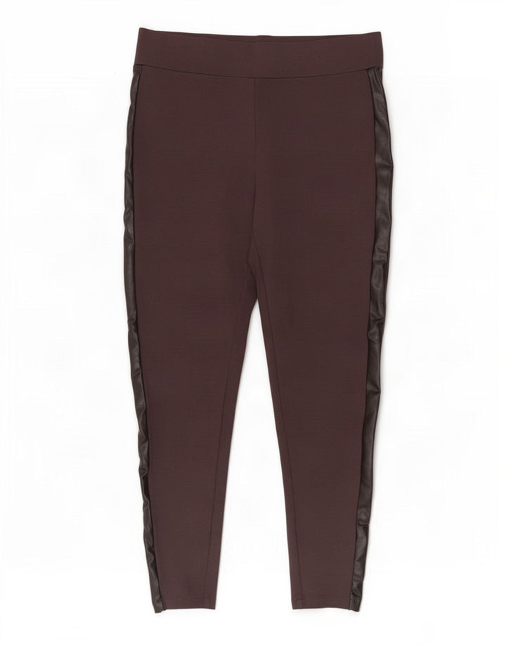 Marks & Spencer Legging court pour femme UK 12 Viscose bordeaux moyen