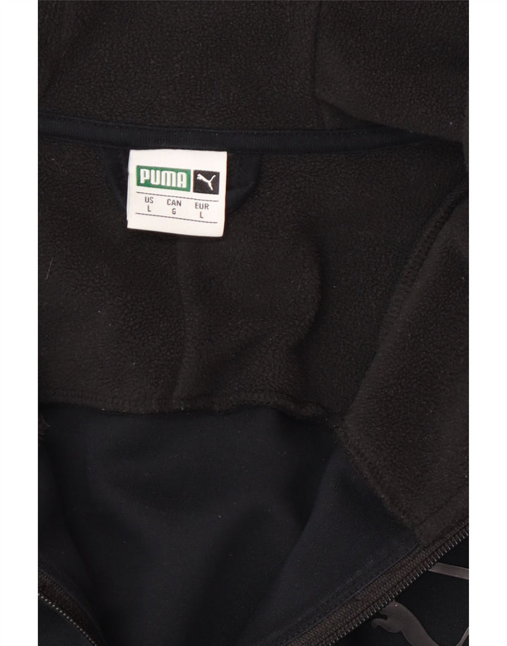 Puma Veste de survêtement à capuche pour homme Taille L Noir Colorblock