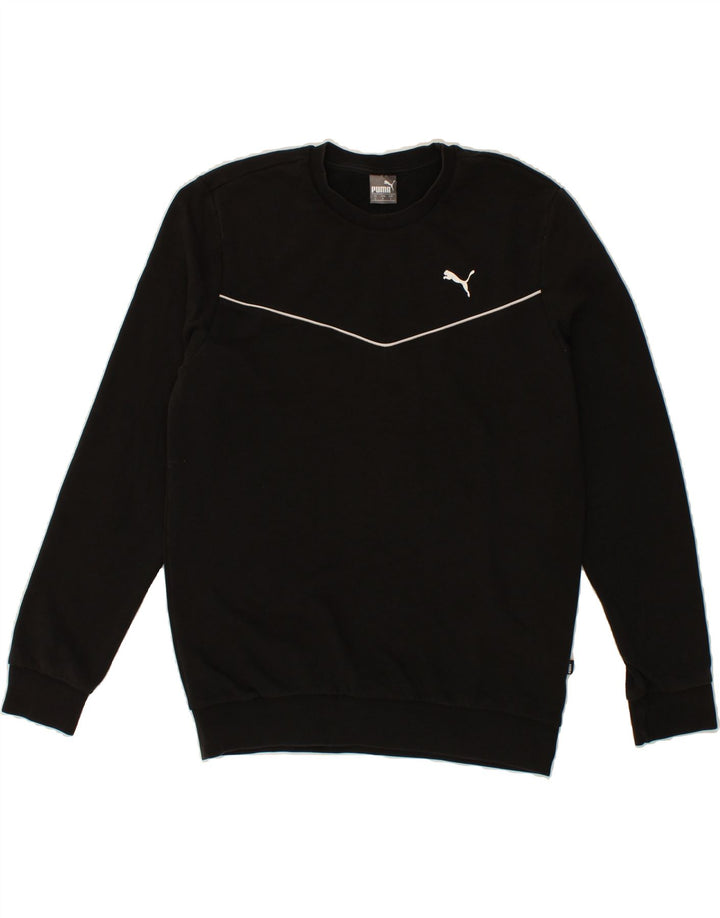 PUMA Mens Sweatshirt Jumper Small Black Cotton Vintage Puma and Second-Hand Puma from Messina Hembry 