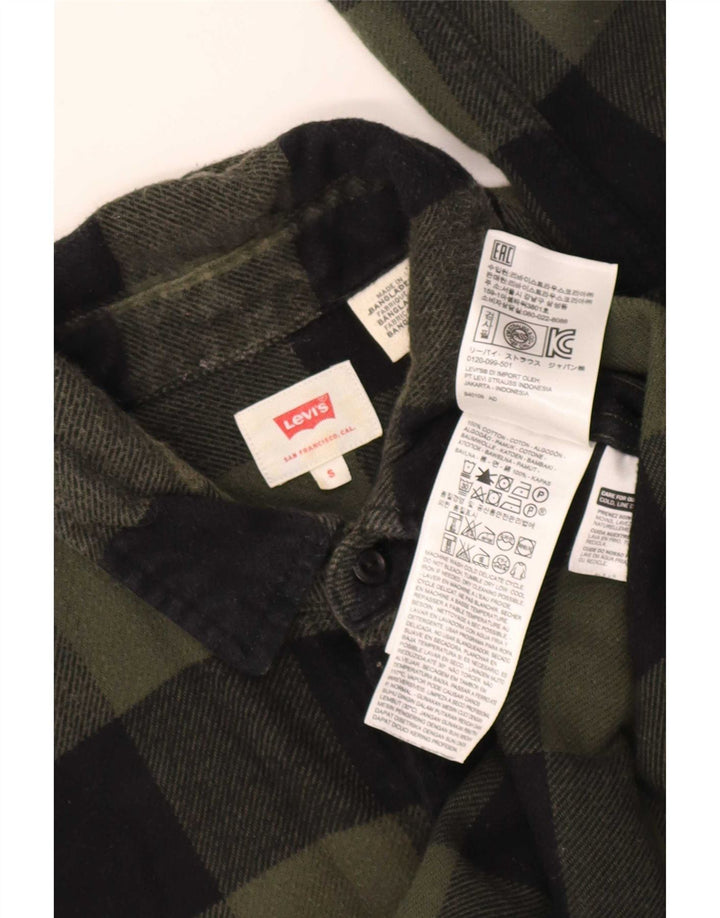 Levi's Chemise Flanelle Homme Petit Carreau Vert Coton