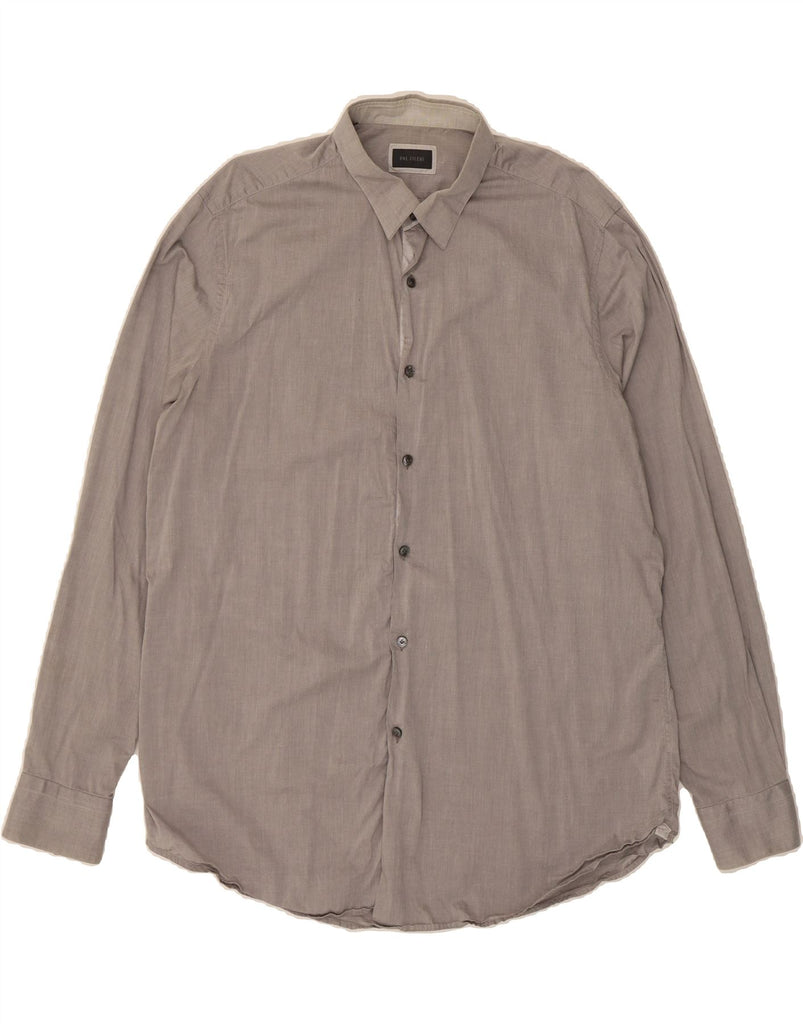 PAL ZILERI Mens Shirt Size 17 1/2 44 XL Grey Cotton Vintage Pal Zileri and Second-Hand Pal Zileri from Messina Hembry 