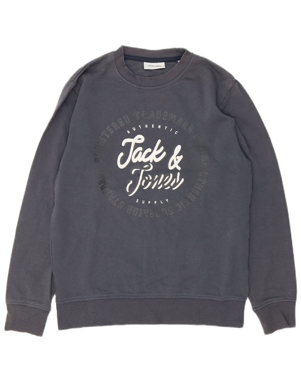 Jack & Jones Sweat-Shirt Graphique Homme Gris Moyen