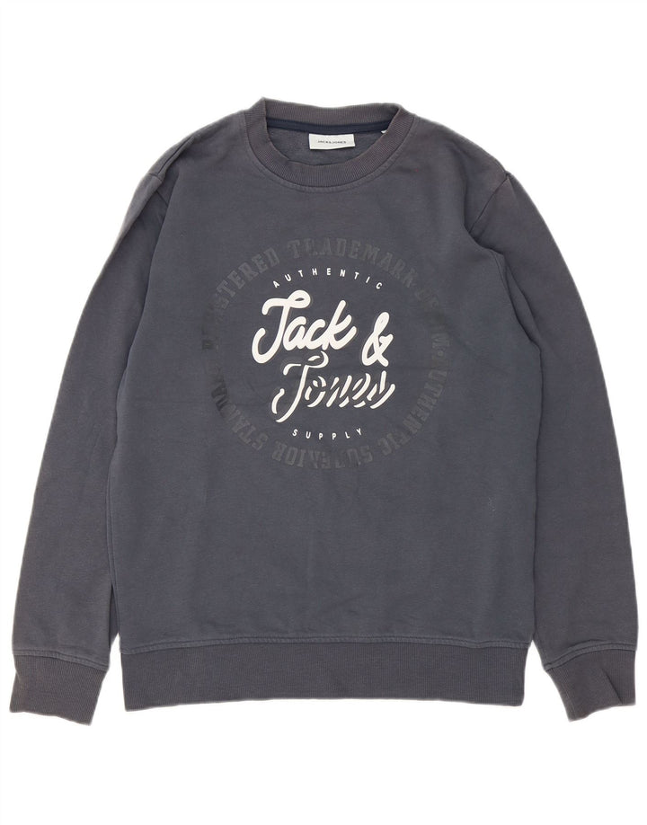 Jack & Jones Sweat-Shirt Graphique Homme Gris Moyen