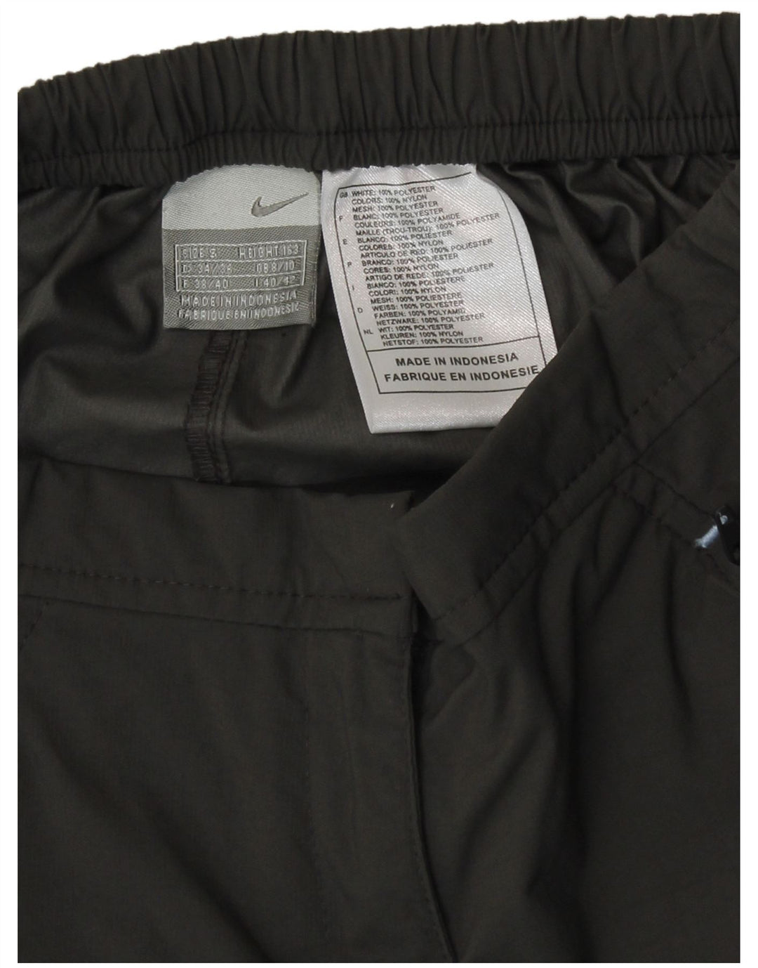 Pantalon droit Nike Femme UK 8/10 Small W26 L29 Gris Polyester
