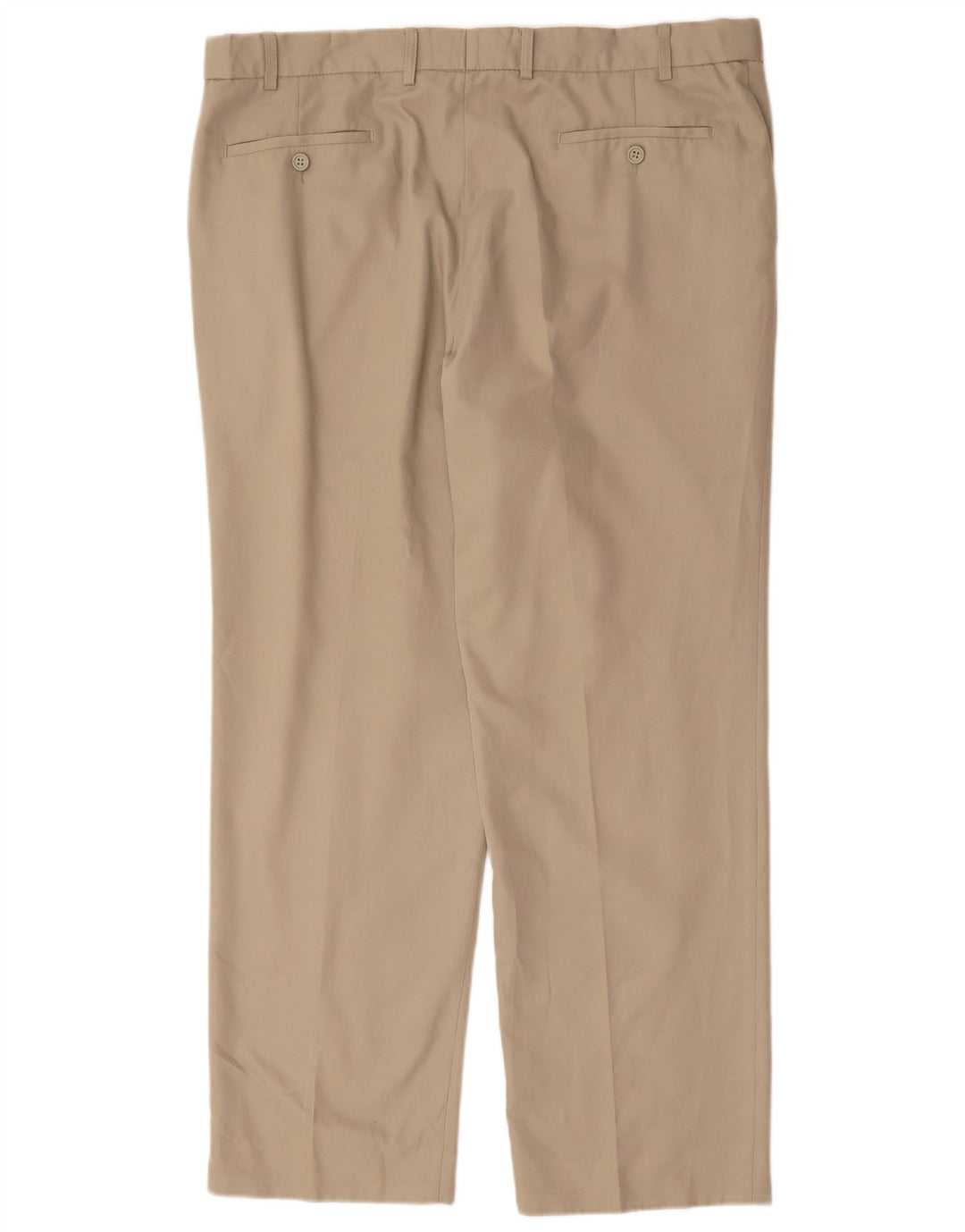 Marks & Spencer Pantalon de Costume Droit Homme W40 L31 Beige Polyester
