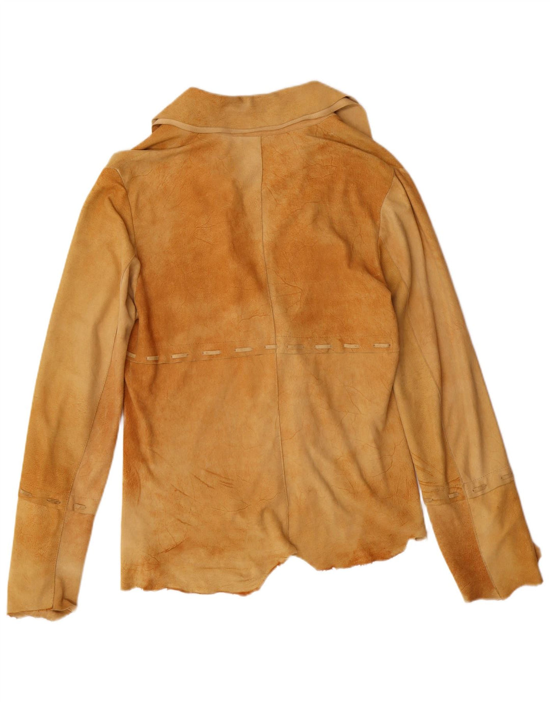 Fontanelli Veste chemise en daim pour femme IT 46 Grand cuir beige