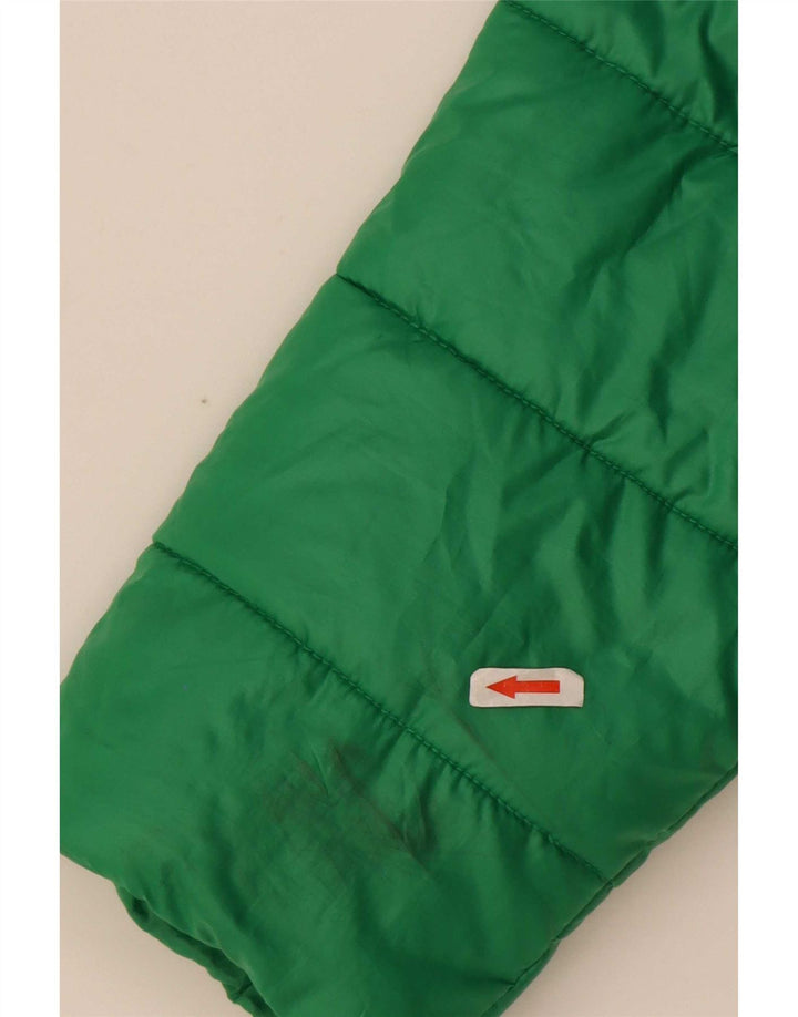 Puma Veste rembourrée à capuche pour homme UK 40 Large Vert Colorblock Polyester